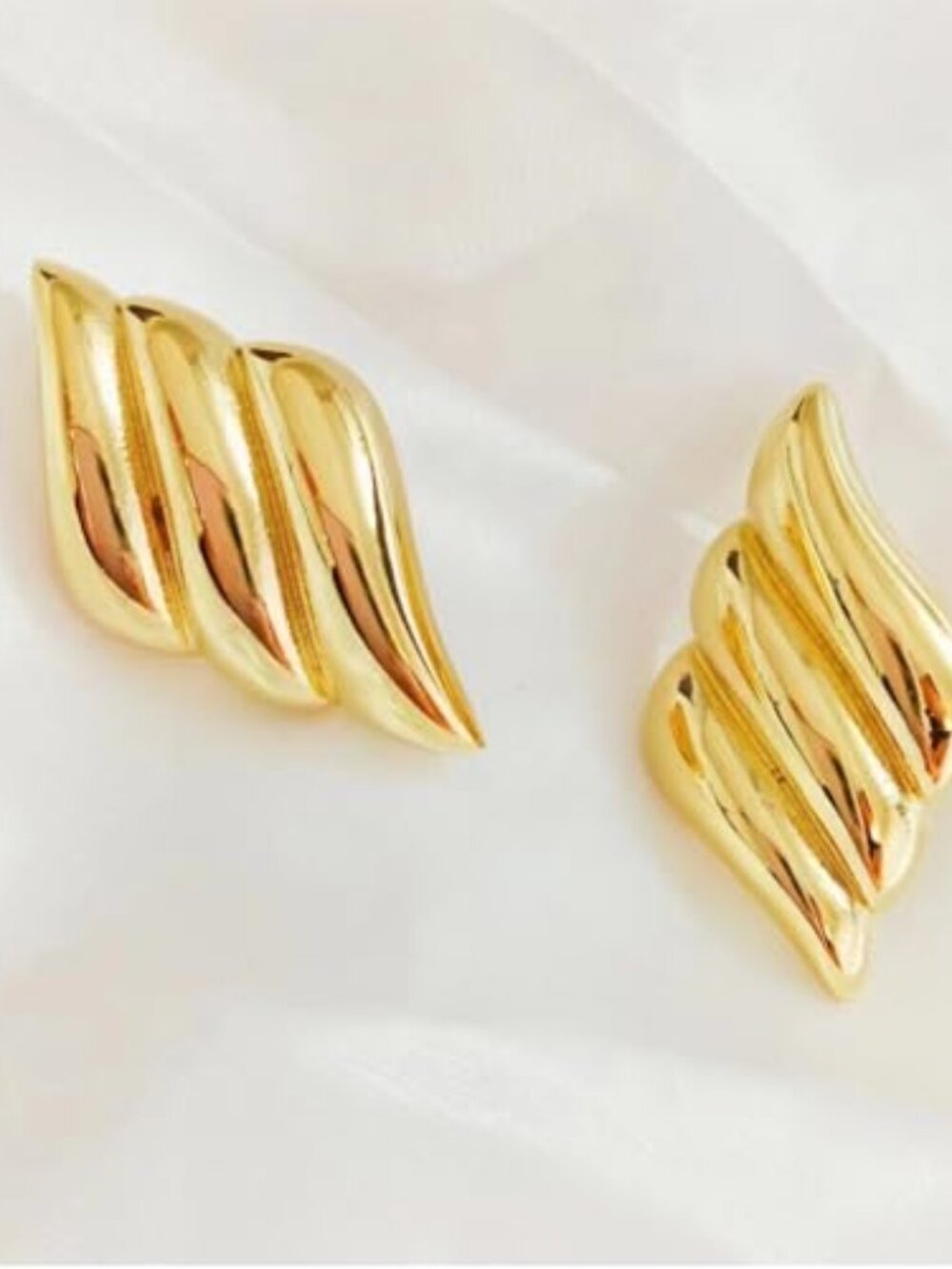 Chunky Gold Textured Earrings for Women Trendy Minimalist Large Chunky Studs